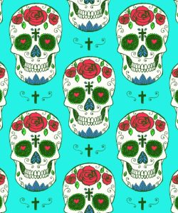 Vintage Rose Skulls
